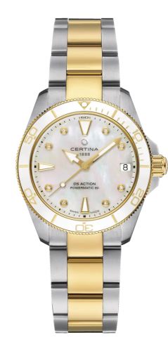 Certina DS Action Lady 34.5 Stainless Steel - Yellow Gold / MOP